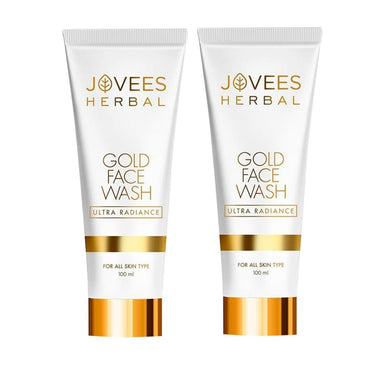 Jovees Herbal Ultra Radiance Gold Face Wash Gives Clear, Nourished & Hydrated Skin, Reduce Dark Spot And Improves Skin Texture | For All Skin Types 100ml (pack of 2)